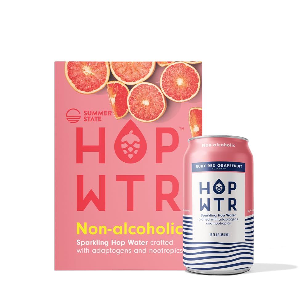 HOP WTR: Ruby Red Grapefruit Sparkling Water 6pk, 72 oz