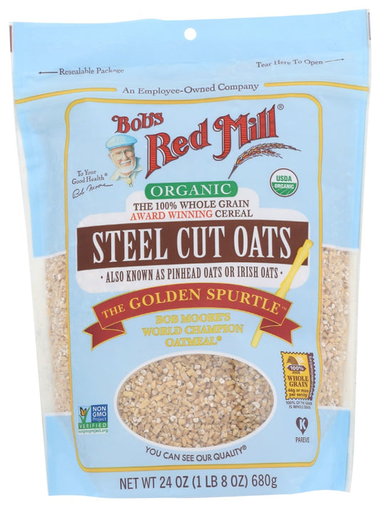BOBS RED MILL: Oats Steel Cut Organic, 24 oz