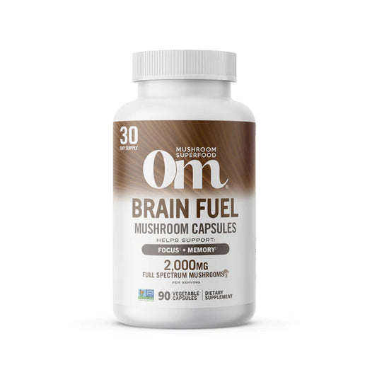 OM ORGANIC MUSHROOM NUTRITION: Brain Fuel Lions Mane Folate, 90 vc