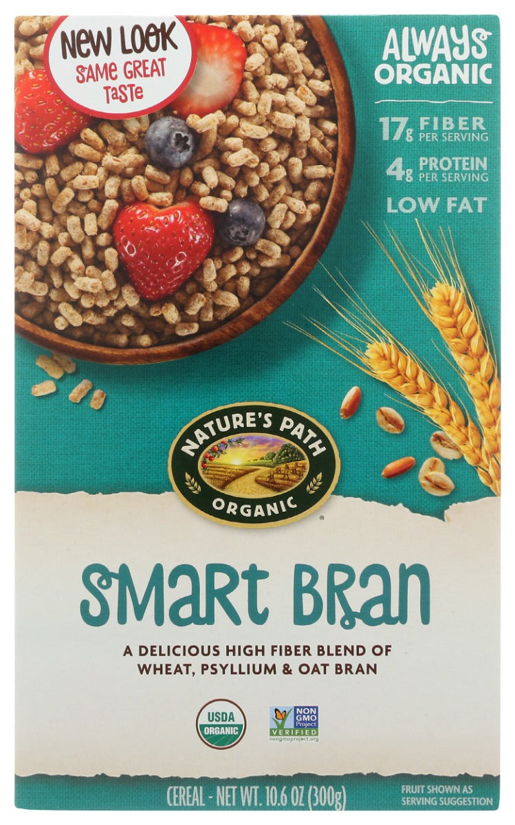 NATURES PATH: Organic Smart Bran Psyllium and Oatbran Cereal, 10.6 oz