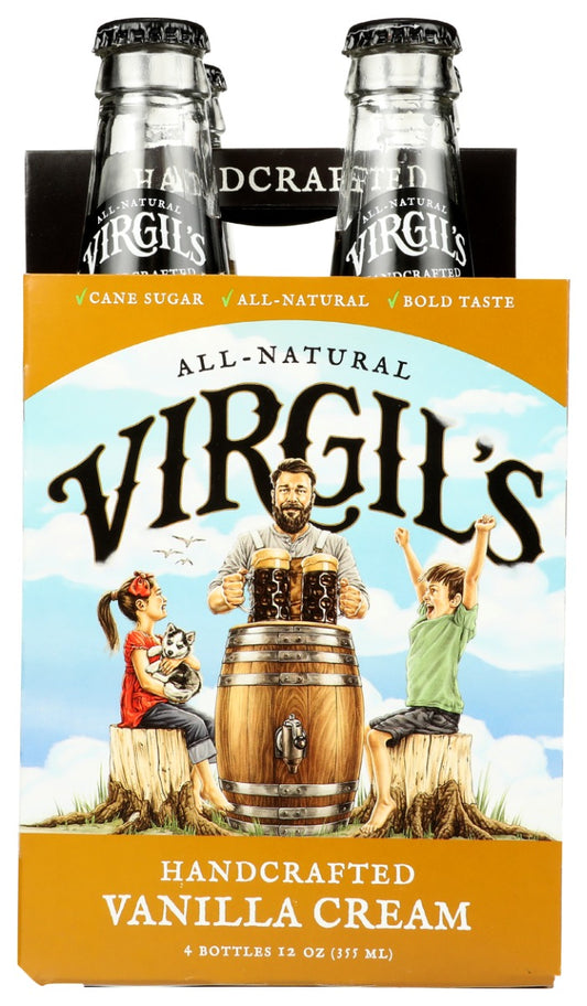 VIRGILS: Cream Soda Micro Brewed, 4 pack, 48 oz