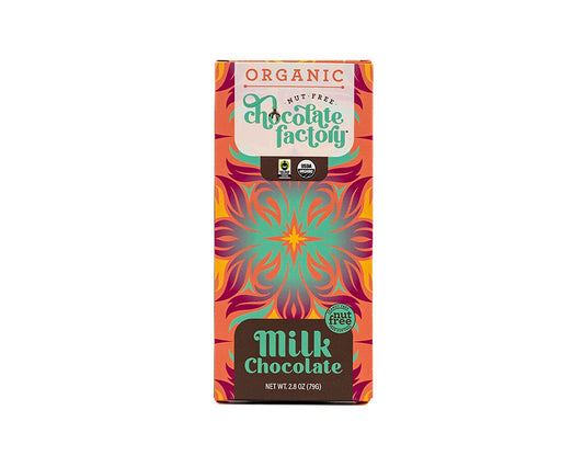 NUT FREE CHOCALATE FACTOR: Bar Milk Chocolate Org, 2.8 OZ