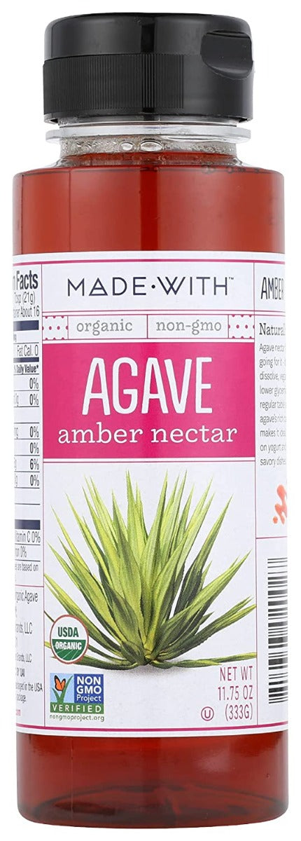 MADE WITH: Organic Agave Amber Nectar, 11.75 oz