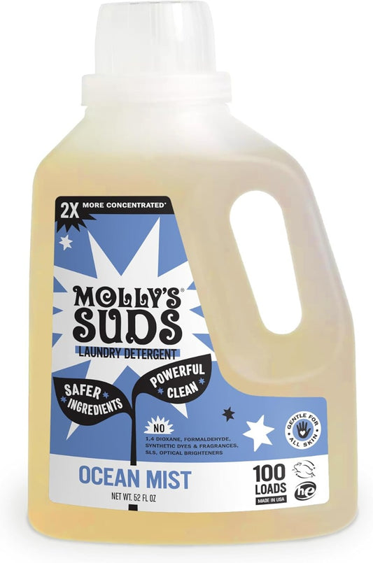 MOLLY SUDS: Ocean Mist Liquid Laundry Detergent, 52 fo