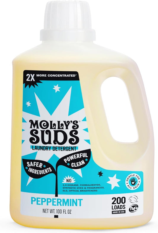 MOLLY SUDS: Peppermint Liquid Laundry Detergent, 52 fo