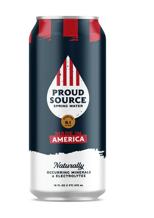 PROUD SOURCE: Made in America Alkaline Spring Water 8pk, 128 fo