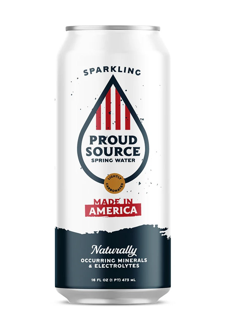 PROUD SOURCE: Made in America Sparkling Spring Water 8pk, 128 fo