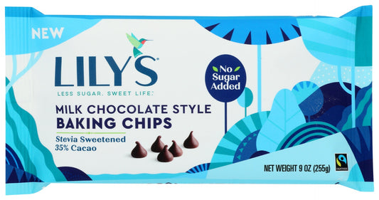 LILYS SWEETS: Milk Chocolate Style Baking Chips, 9 oz