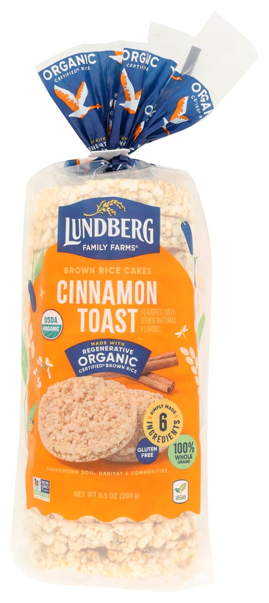 LUNDBERG: Organic Cinnamon Toast Rice Cakes, 9.5 oz