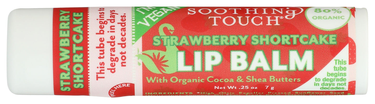 SOOTHING TOUCH: Strawberry Shortcake Vegan Lip Balm, 0.25 oz