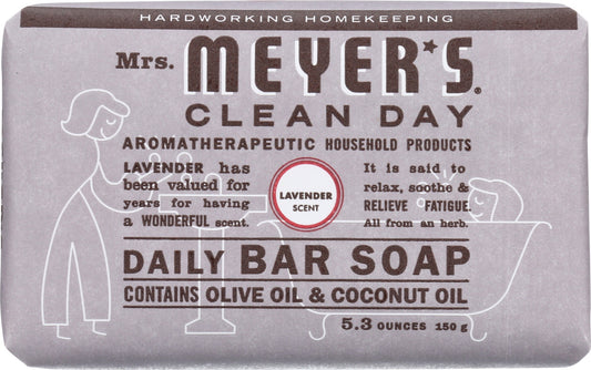 MRS MEYERS CLEAN DAY: Lavender Daily Bar Soap, 5.3 oz