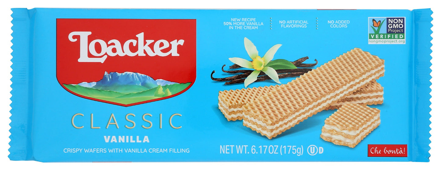 LOACKER: Classic Vanilla Wafer, 6.17 oz
