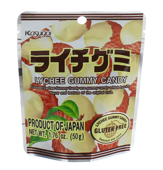 KASUGAI: Lychee Gummy Candy, 1.76 oz