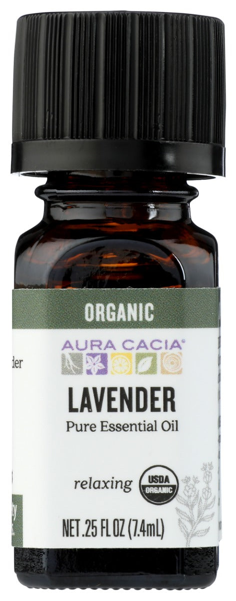 AURA CACIA: Organic Lavender Essential Oil, 0.25 oz