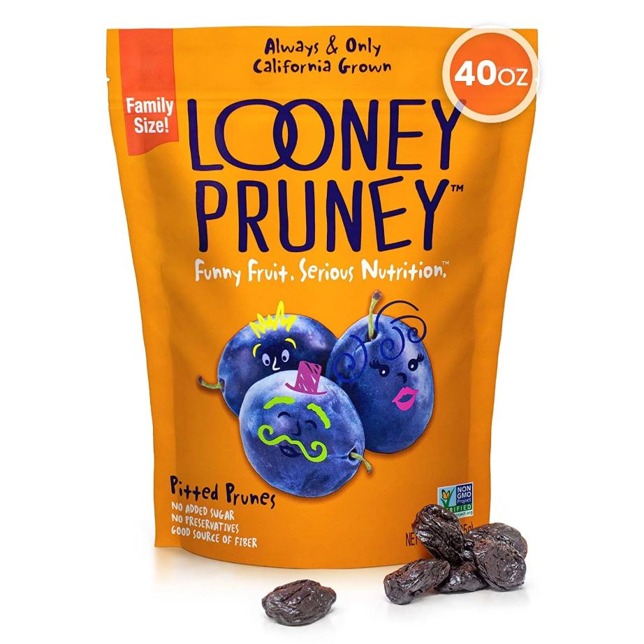LOONEY PRUNEY: Pitted Prunes, 9 oz