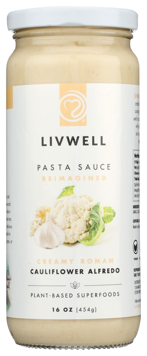 LIVWELL FOODS: Roman Cauliflower Alfredo Sauce, 16 oz