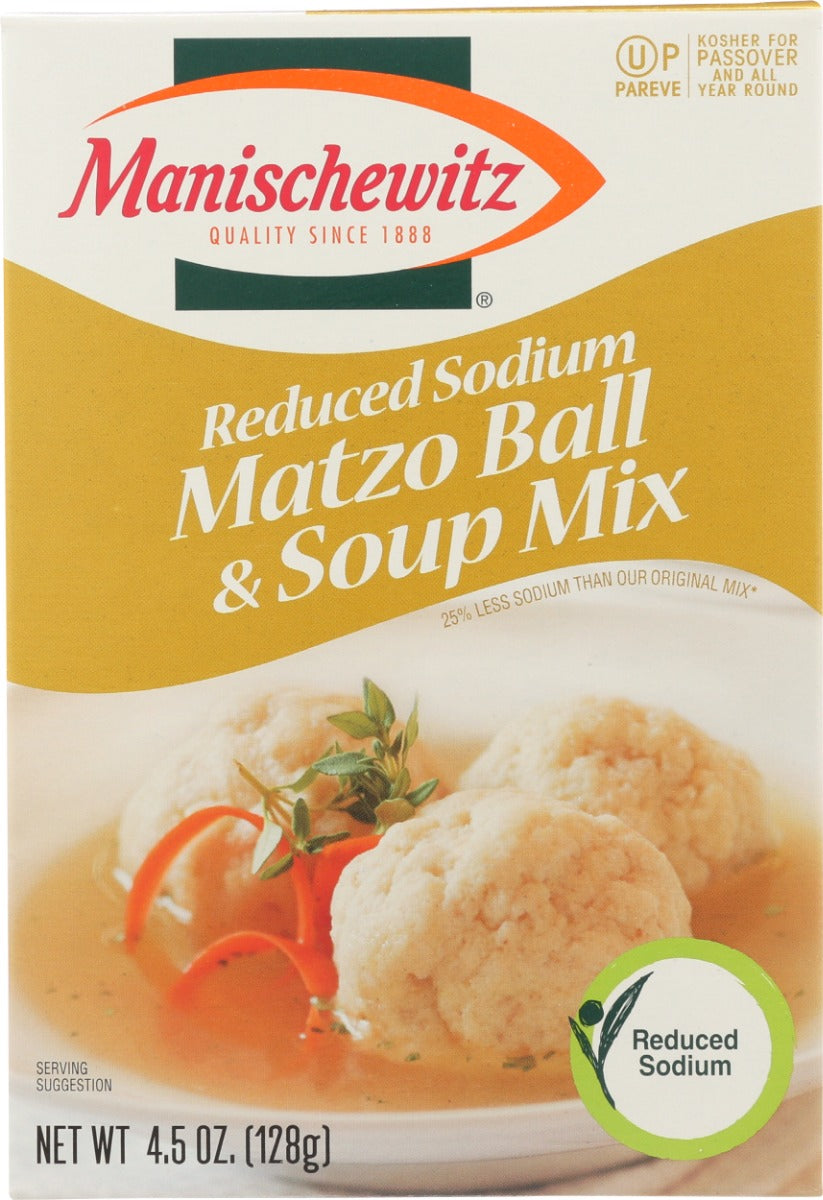 MANISCHEWITZ: Reduced Sodium Matzo Ball Mix, 4.5 oz