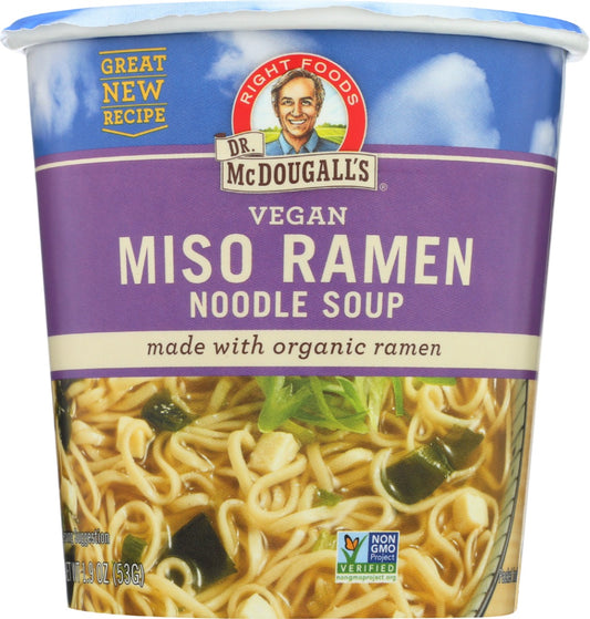 DR MCDOUGALLS: Miso Ramen Noodle Soup Cup, 1.9 oz