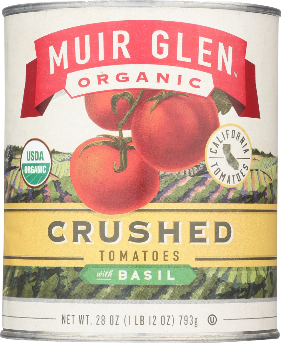 MUIR GLEN: Crushed Tomatoes With Basil, 28 oz
