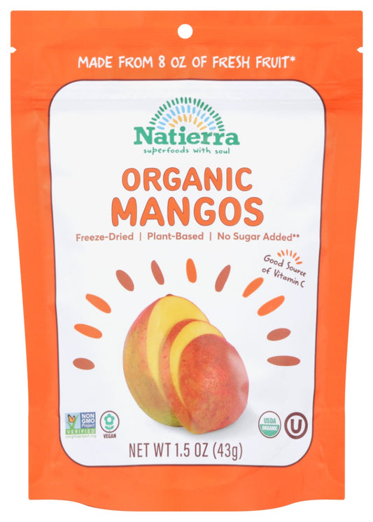 NATIERRA: Freeze Dried Organic Mangos, 1.5 oz