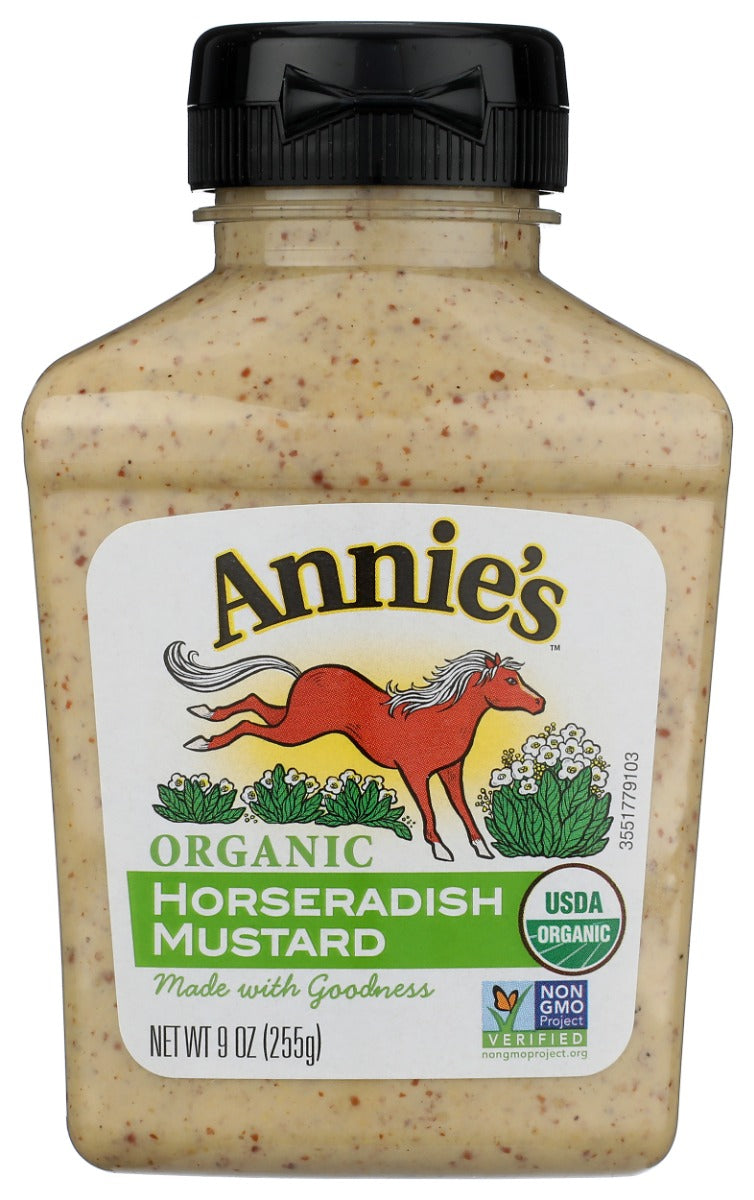 ANNIES HOMEGROWN: Organic Horseradish Mustard, 9 oz