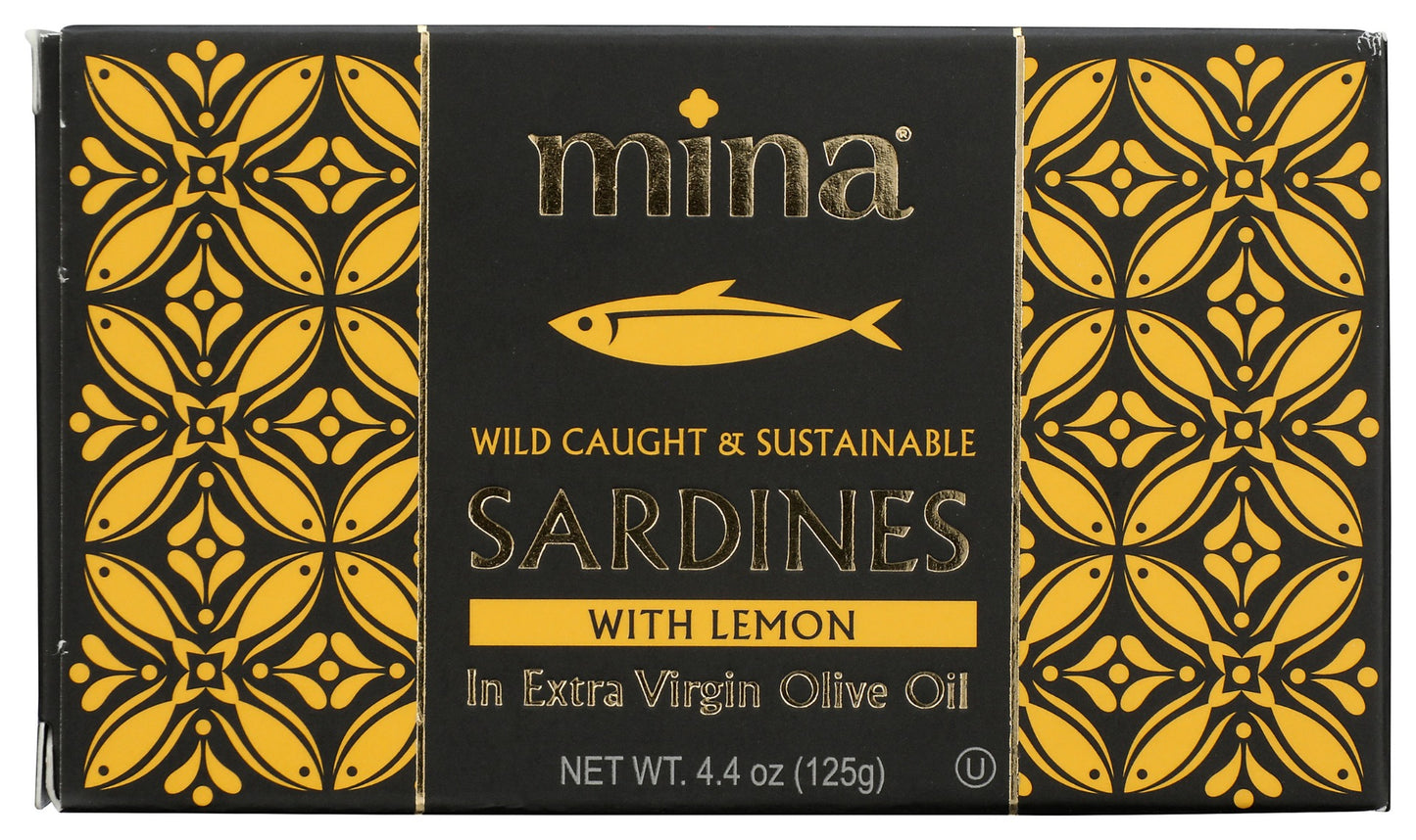 MINA: Sardines In Extra Virgin Olive Oil With Lemon, 4.4 oz