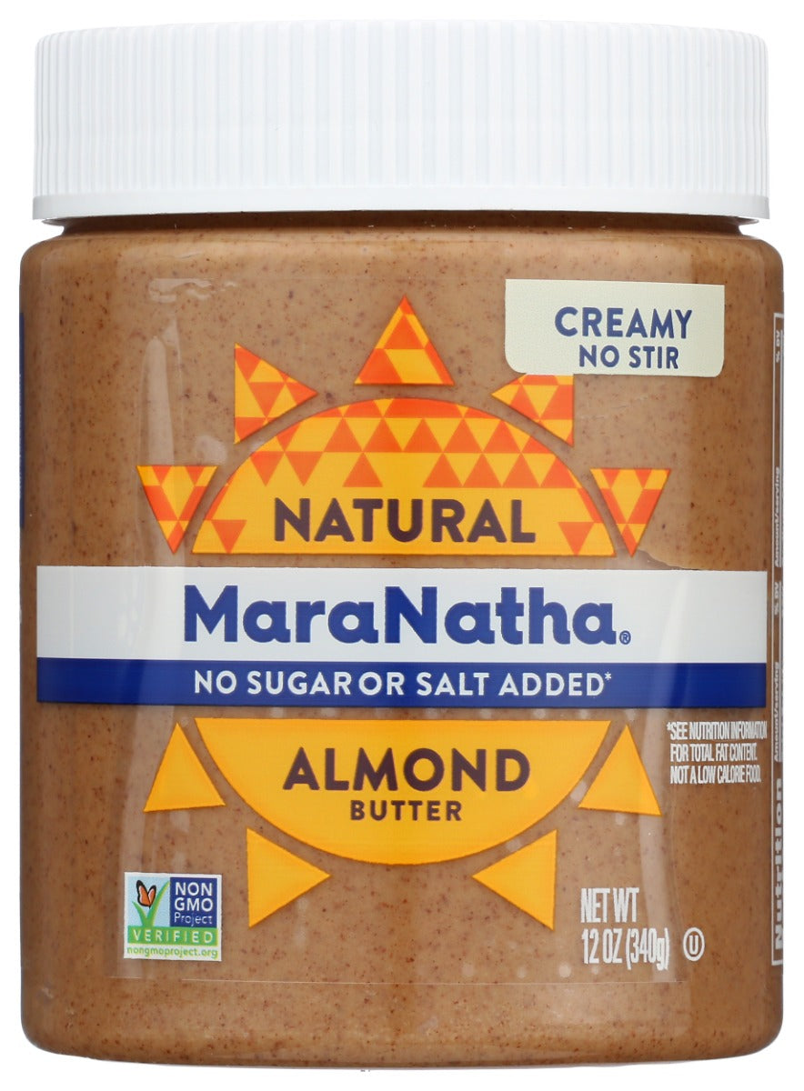 MARANATHA: No Sugar Or Salt Added Creamy Almond Butter, 12 oz