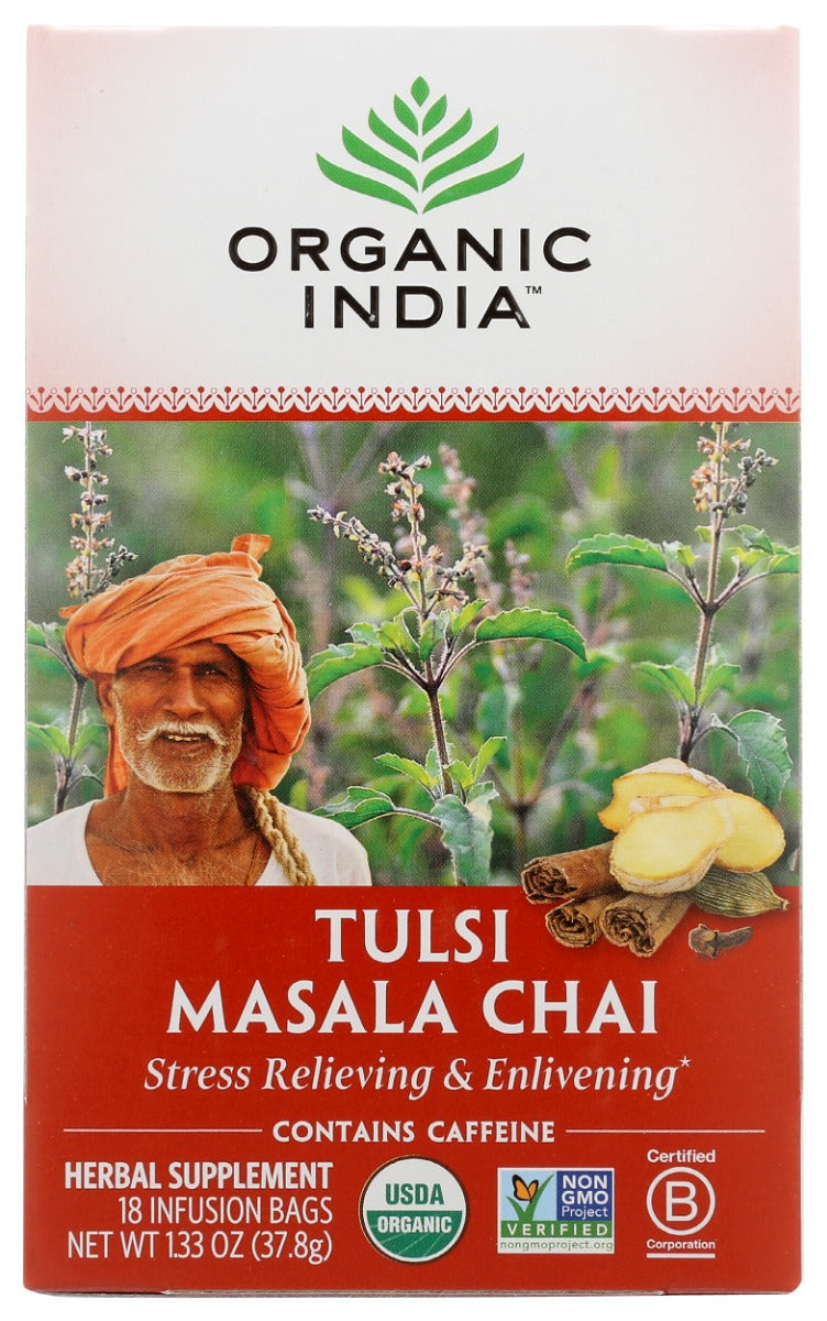 ORGANIC INDIA: Tulsi Masala Chai Tea, 18 bg