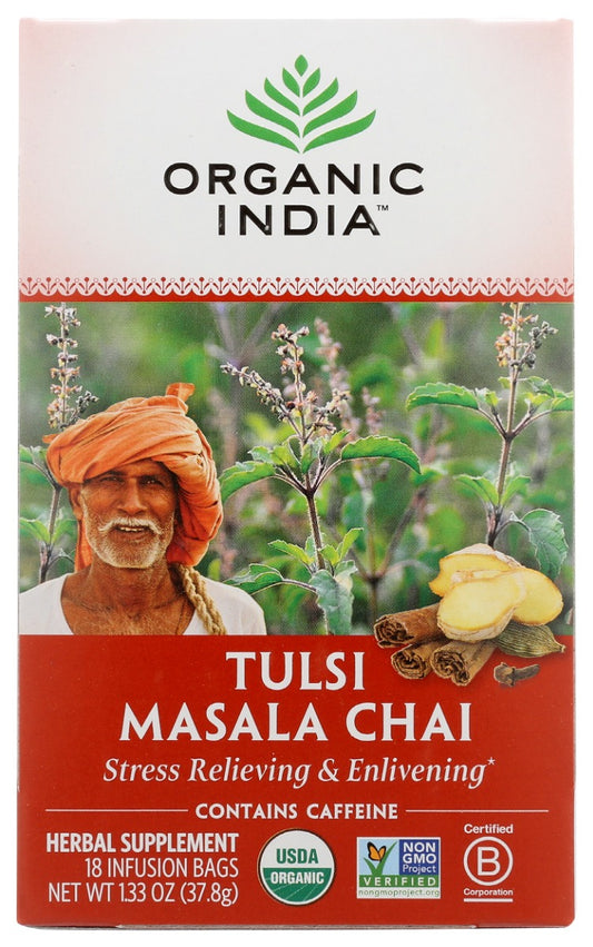 ORGANIC INDIA: Tulsi Masala Chai Tea, 18 bg