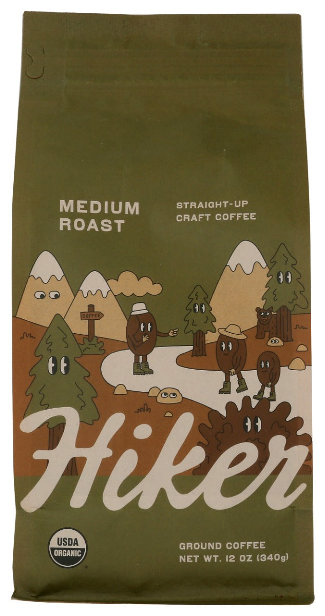 HIKER COFFEE: Medium Roast Ground Coffee, 12 oz