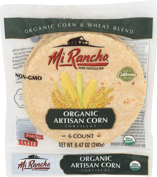 MI RANCHO: Organic Artisan Corn Tortilla 6 Count, 8.47 oz