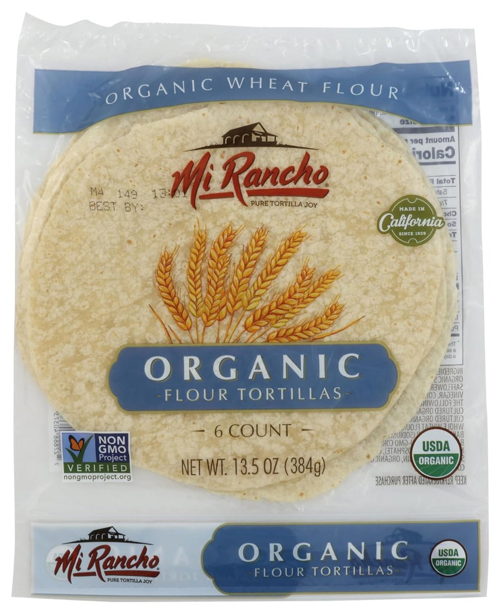 MI RANCHO: Organic Burrito Flour Tortillas, 13.5 oz