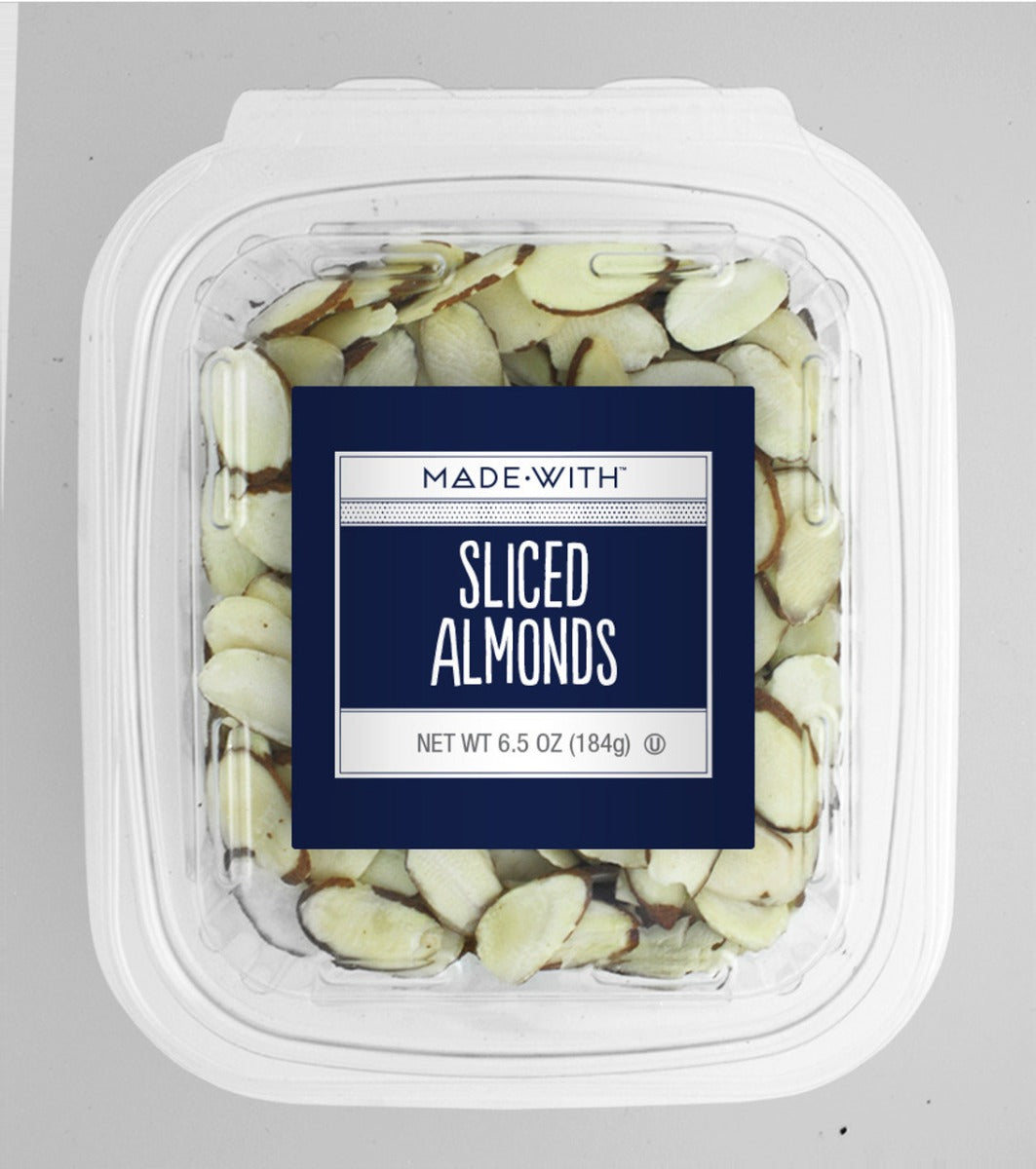 MADE WITH: Sliced Almonds Tub, 6.5 oz