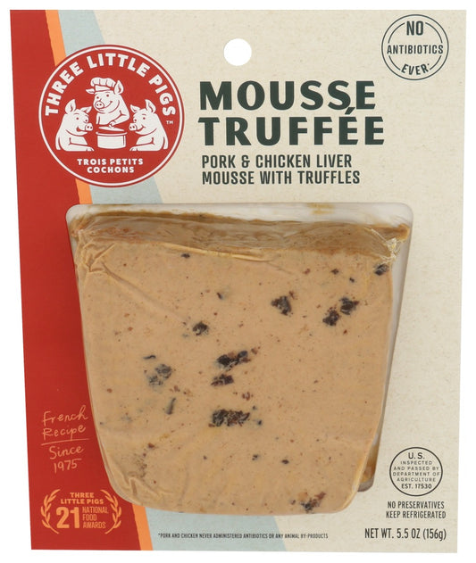 LES TRIOS PETITS: Pork Chicken Liver Mousse Truffee, 5.5 oz