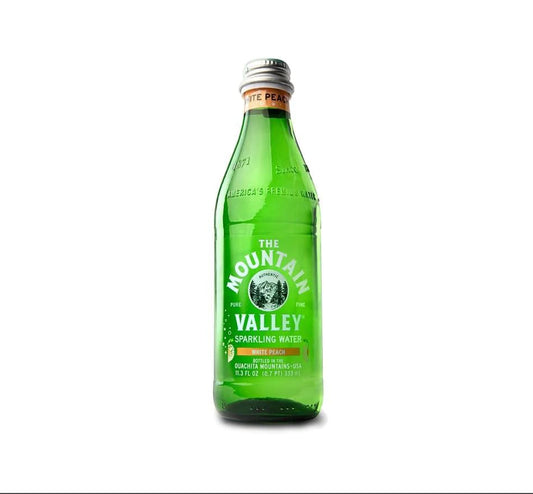 MOUNTAIN VALLEY: White Peach Sparkling Water, 11.3 fo