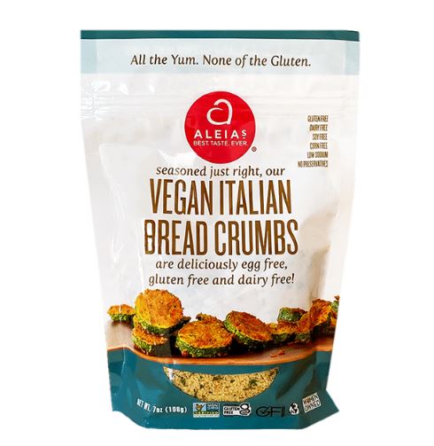 ALEIAS: Gluten Free Vegan Italian Bread Crumbs, 7 oz