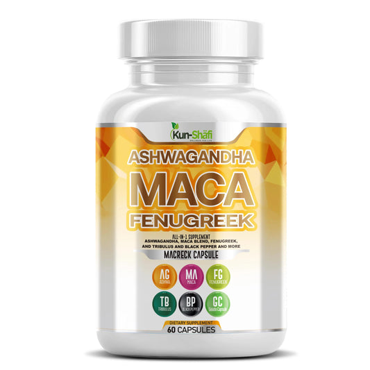 Ashwagandha, Maca & Fenugreek – Natural Energy, Hormone Balance & Stress Relief