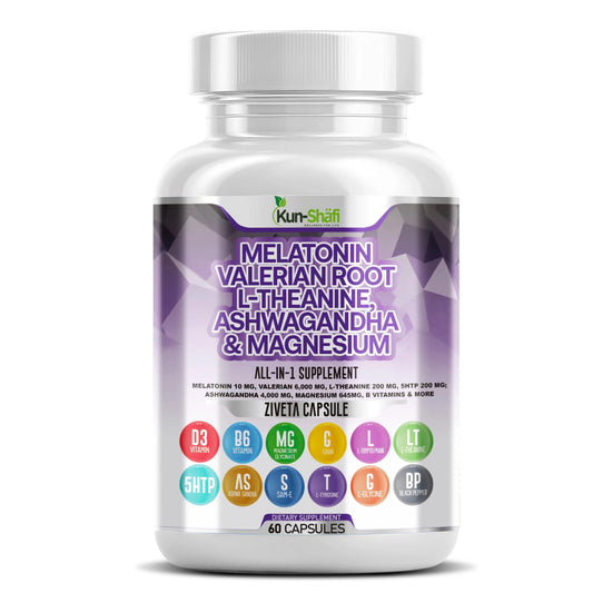 Melatonin, Valerian Root, L-Theanine, Ashwagandha & Deep Sleep, Stress Relief