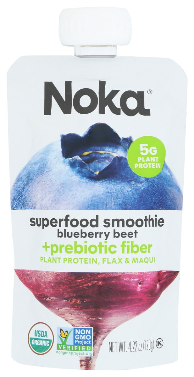 NOKA: Blueberry Beet Superfood Smoothie Prebiotic Fiber, 4.22 oz