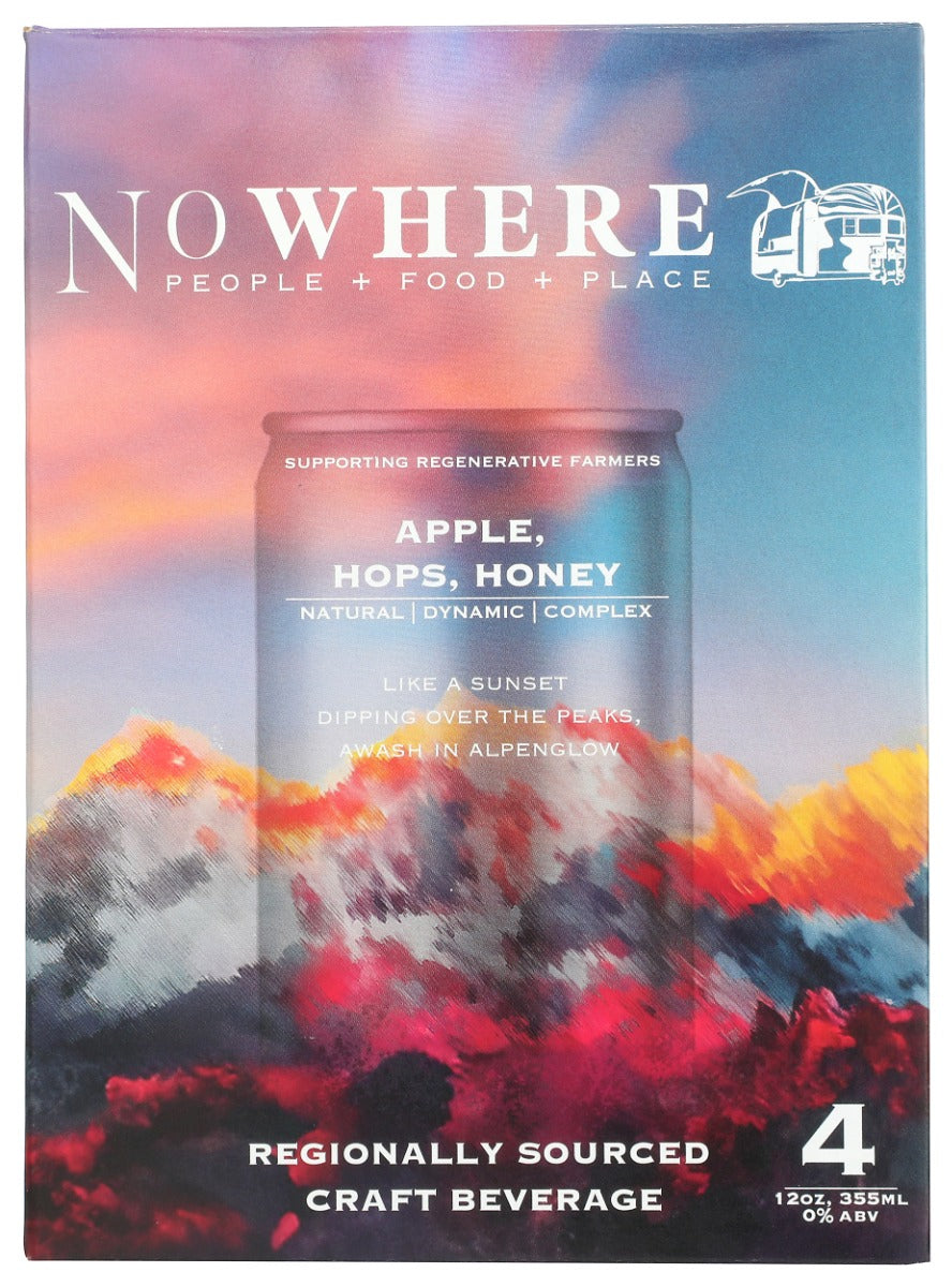 NOWHERE: Alpenglow Non Alcoholic Mocktail 4Pk, 48 fo