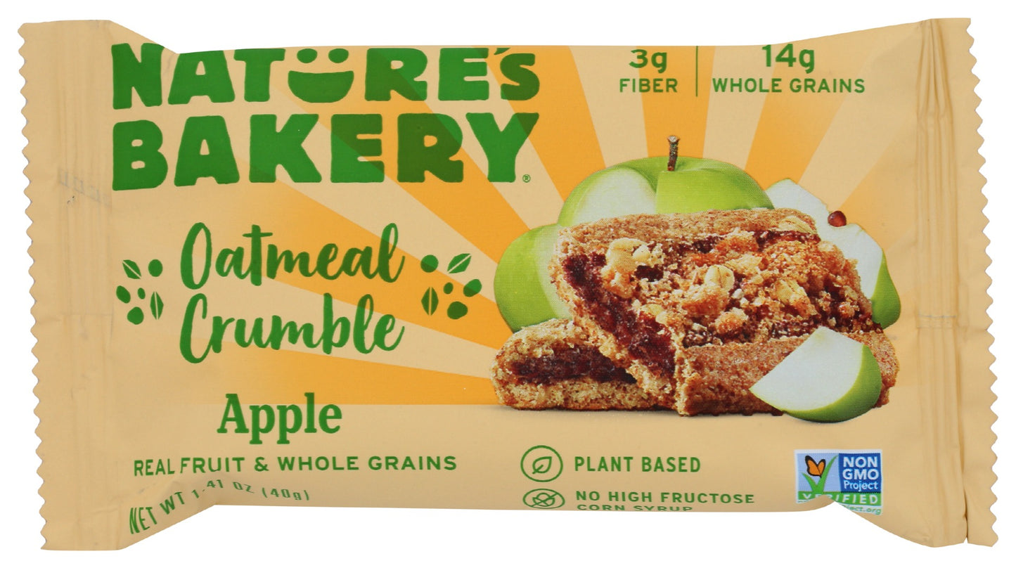 NATURES BAKERY: Oatmeal Crumble Bar Apple, 1.41 oz