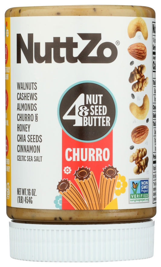 NUTTZO: Churro 4 Nut and Seed Butter, 16 oz