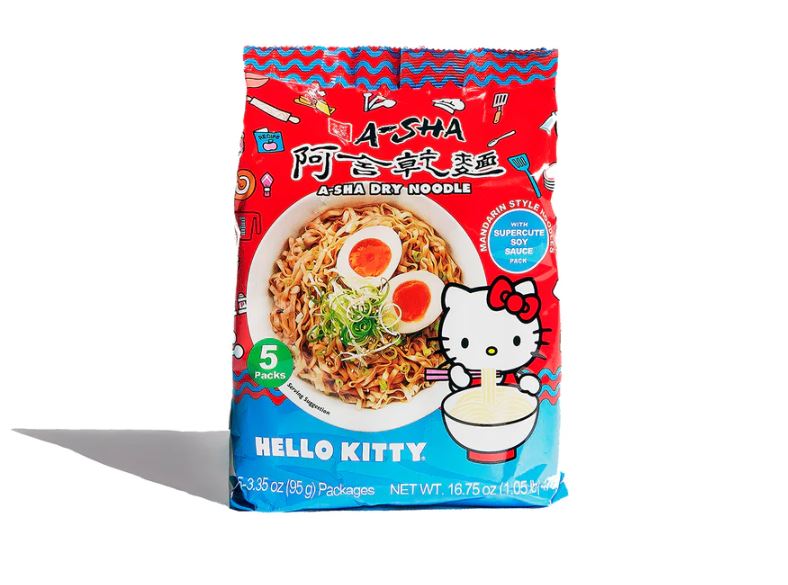 A-SHA: Hello Kitty Mandarin Noodles Supercute Soy Sauce Flavor, 16.75 oz