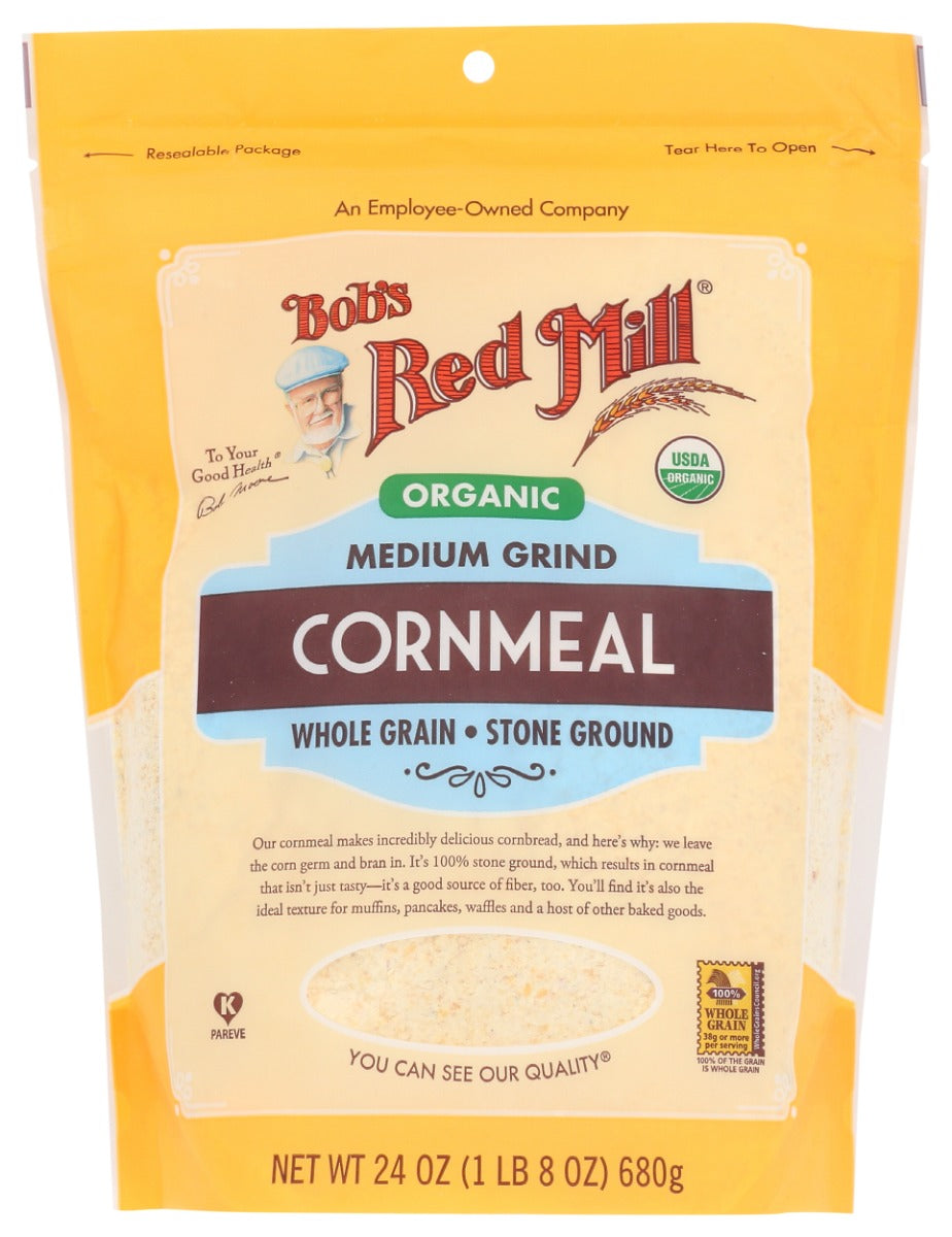 BOBS RED MILL: Organic Medium Grind Cornmeal, 24 oz