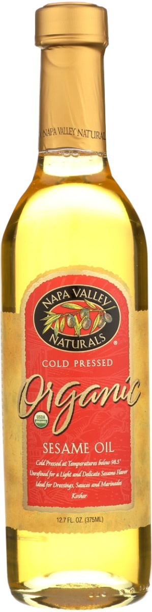 NAPA VALLEY NATURALS: Organic Cold Pressed Sesame Oil, 12.7 fo