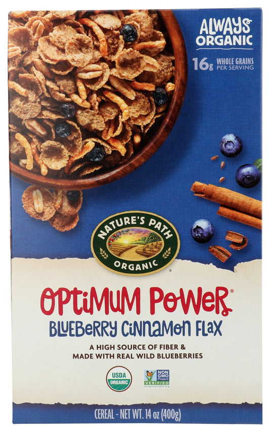 NATURES PATH: Optimum Power Blueberry Cinnamon Flax Cereal, 14 oz