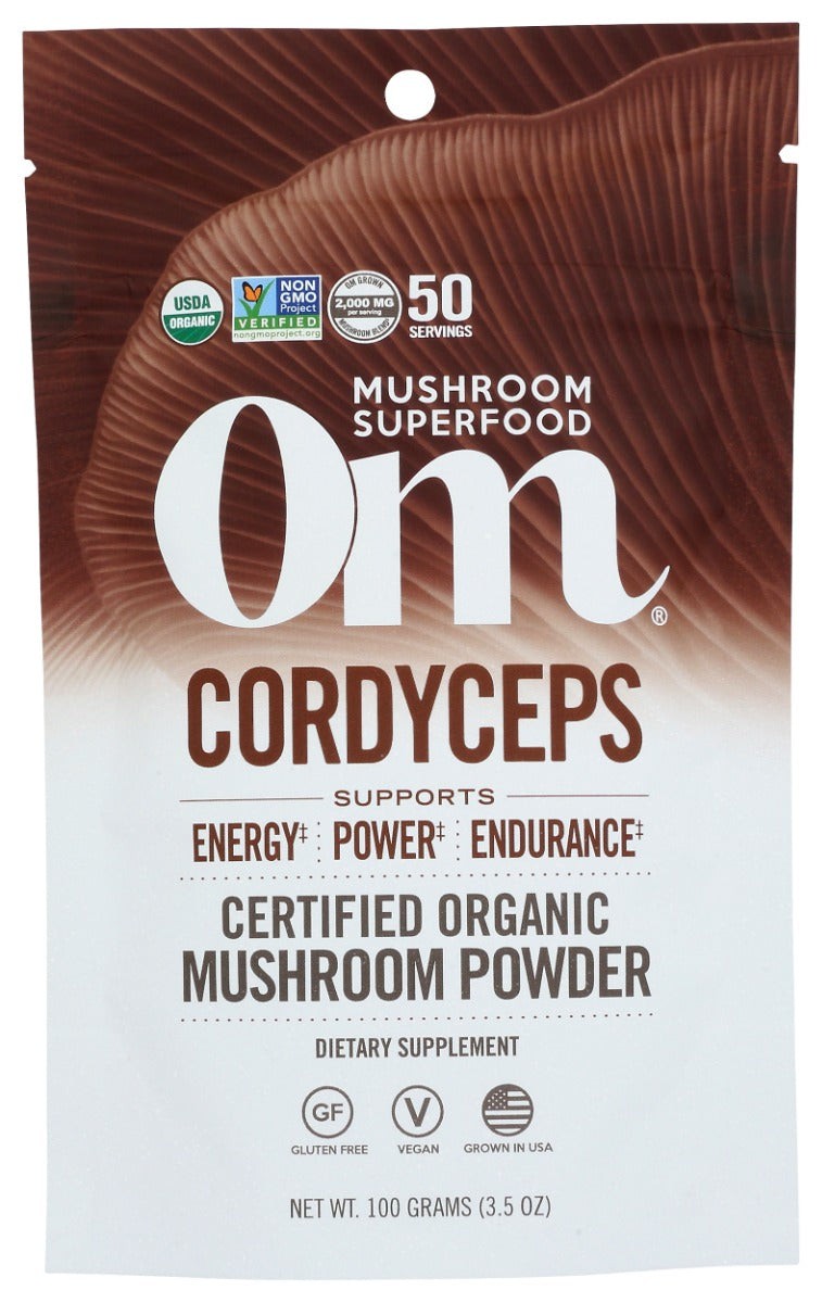 OM MUSHROOMS: Cordyceps Organic Mushroom Powder, 3.5 oz