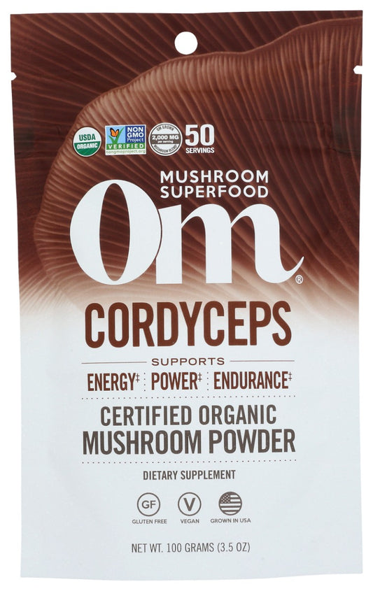 OM MUSHROOMS: Cordyceps Organic Mushroom Powder, 3.5 oz