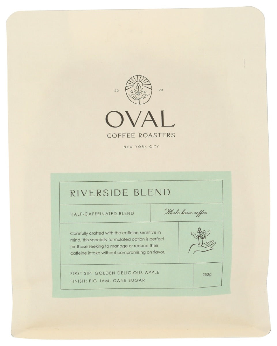 OVAL COFFEE: Riverside Blend Whole Bean Coffee, 8.82 oz