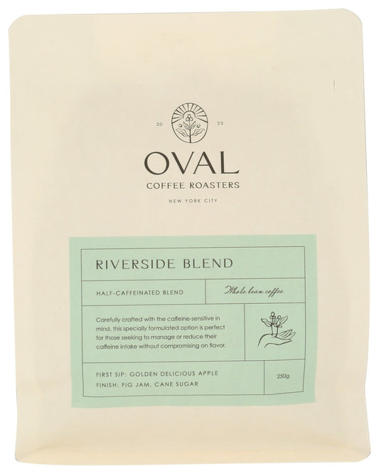 OVAL COFFEE: Riverside Blend Whole Bean Coffee, 8.82 oz